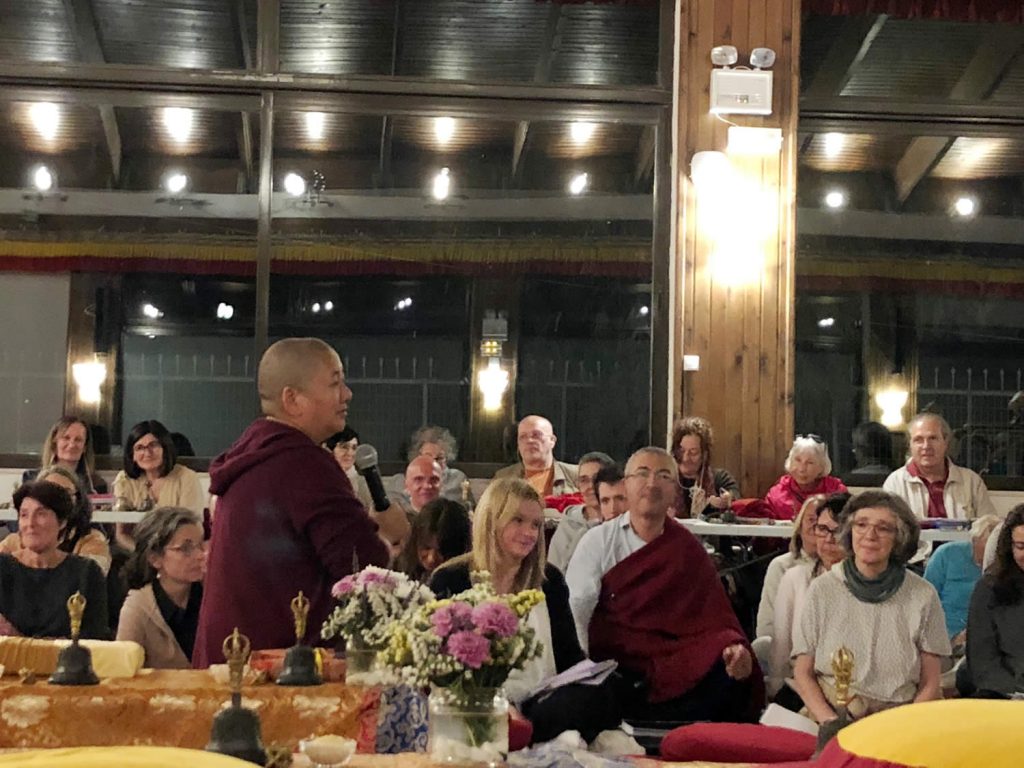 Rinpoche and sangha members, Mahasangha 2018 in Athens