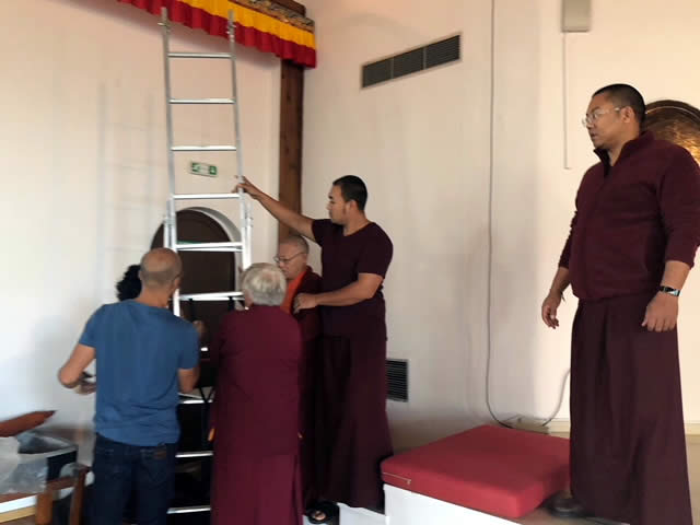 Preparing for Minling Dorsem Drubch&ouml;, Mahasangha 2018 in Athens