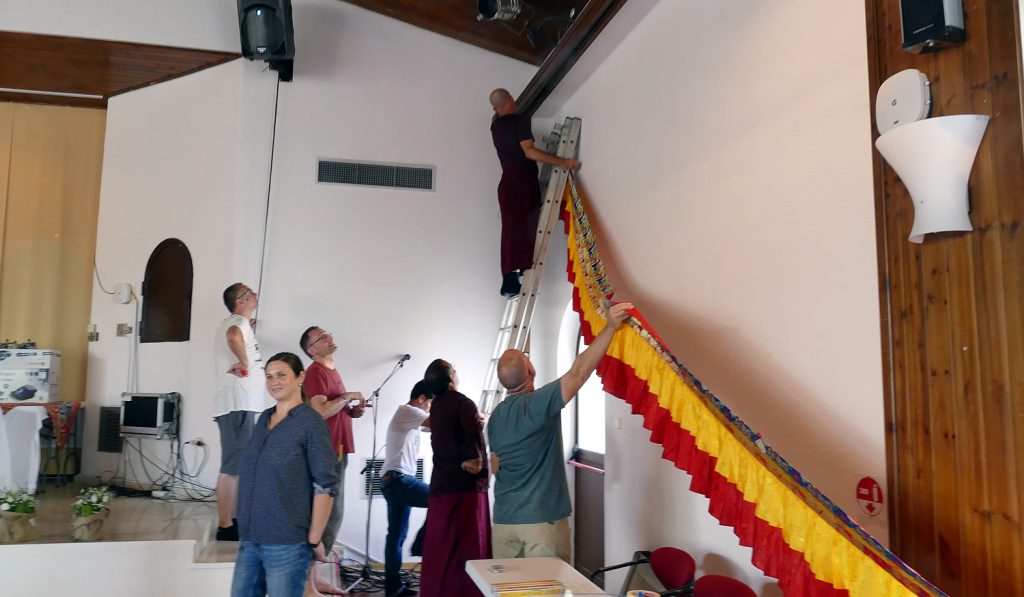 Preparing for Minling Dorsem Drubch&ouml;, Magasangha 2018 in Athens